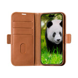 dbramante1928 iPhone 16 Plus Copenhagen Slim Ægte Læder Flip Cover m. Pung - Tan