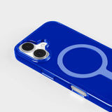 agood company iPhone 16 CLRPRTCT 100% Genbrugs Plastik Case - Transparent / Cobalt Blue