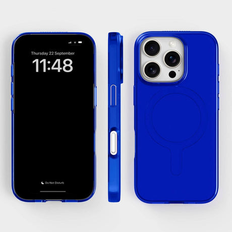 agood company iPhone 16 Pro CLRPRTCT 100% Genbrugs Plastik Case - Transparent / Cobalt Blue