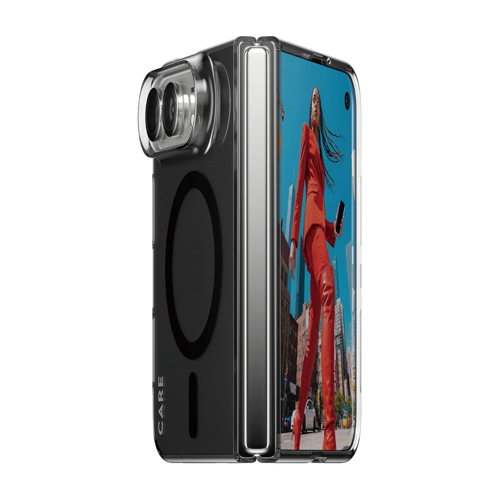 CARE by PanzerGlass iPhone Duo FLAGSHIP Signature Cover - MagSafe Kompatibel - Smokey Black