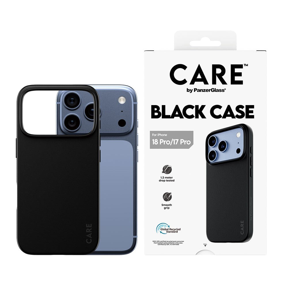 iPhone 18 Pro / 17 Pro CARE by PanzerGlass Fleksible Plastik Case - Black
