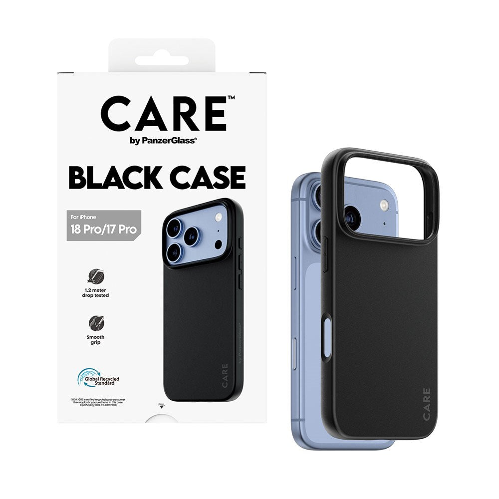 iPhone 18 Pro / 17 Pro CARE by PanzerGlass Fleksible Plastik Case - Black
