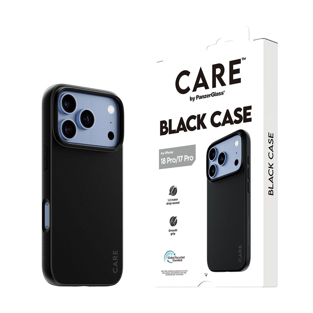 iPhone 18 Pro / 17 Pro CARE by PanzerGlass Fleksible Plastik Case - Black