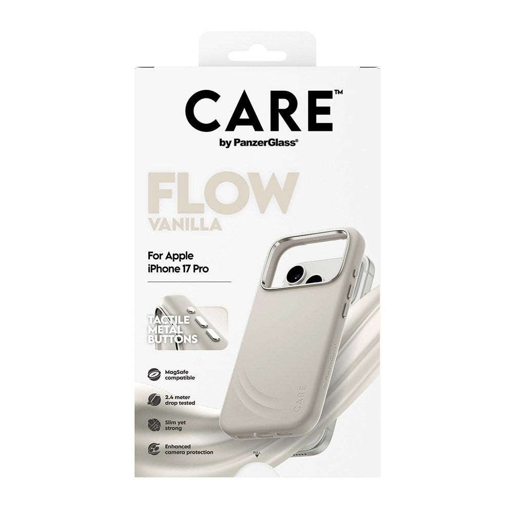 CARE by PanzerGlass iPhone 17 Pro Flow Mobil Cover - MagSafe Kompatibel - Vanilla