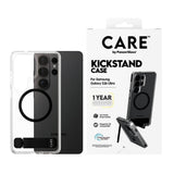 Samsung Galaxy S26 Ultra CARE by PanzerGlass Feature Kickstand Cover -  Qi Kompatibel - Transparent / Black
