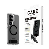 Samsung Galaxy S26 Ultra CARE by PanzerGlass Feature Kickstand Cover -  Qi Kompatibel - Transparent / Black