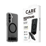 Samsung Galaxy S26+ (Plus) CARE by PanzerGlass Feature Kickstand Cover -  Qi Kompatibel - Transparent / Black