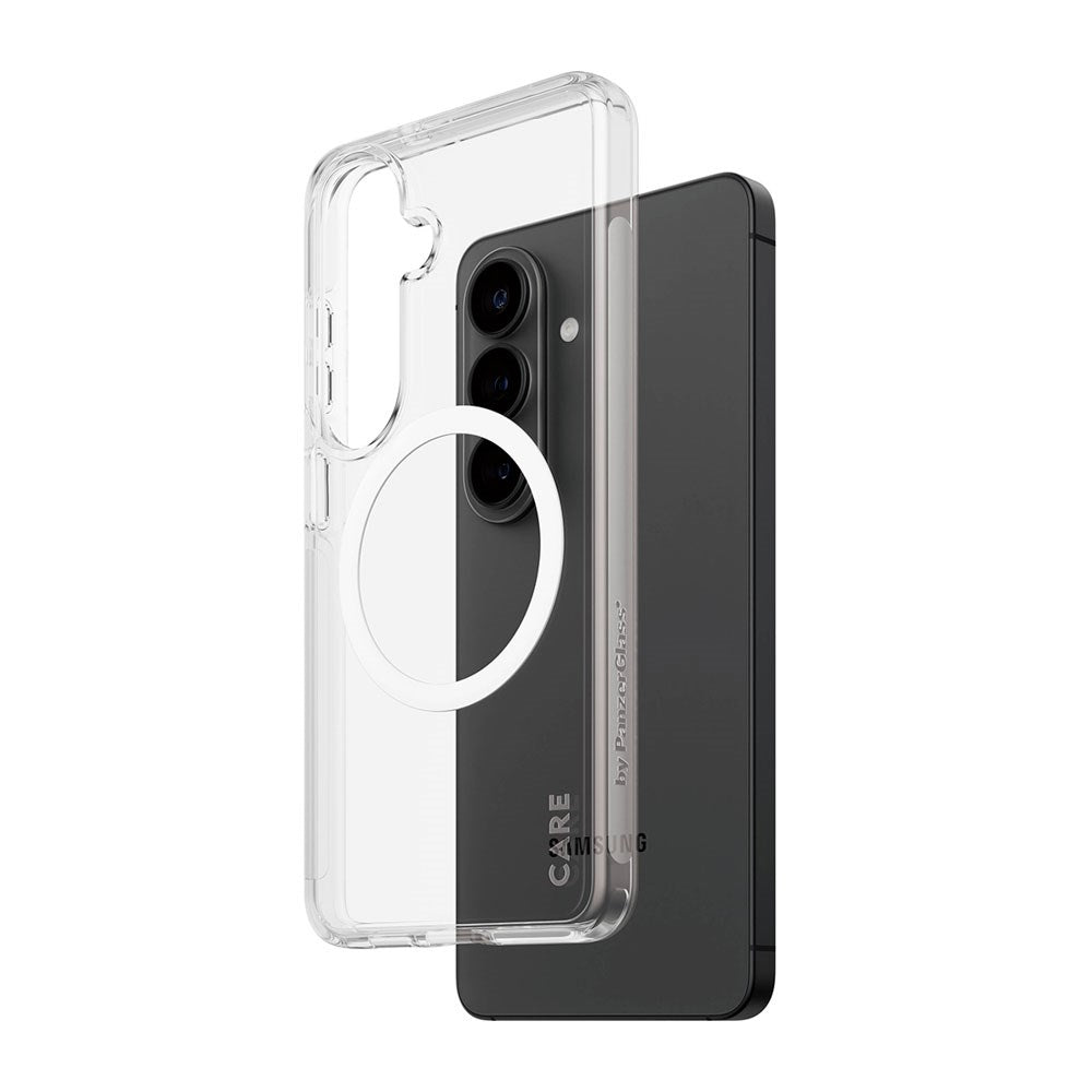 Samsung Galaxy S26 CARE by PanzerGlass Urban Explorer Cover - Qi Kompatibel - Gennemsigtig / Hvid