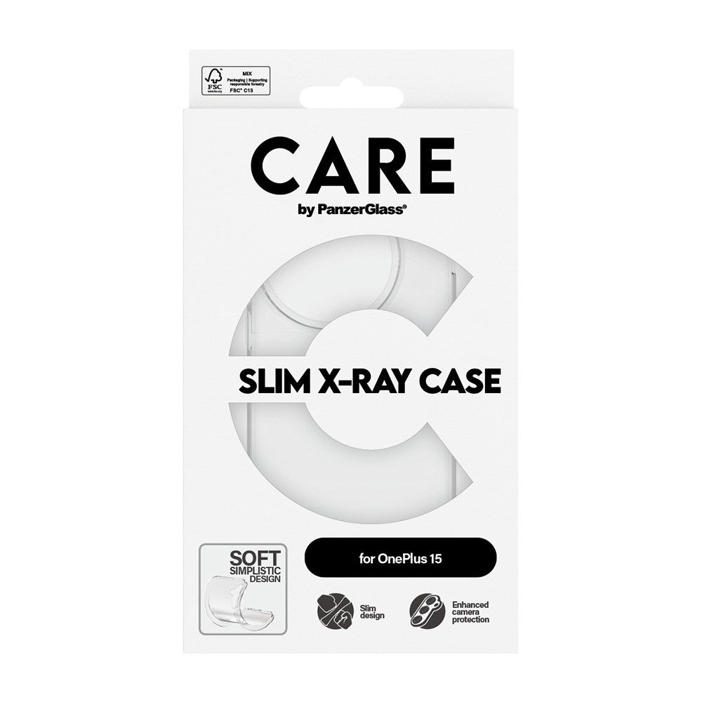 OnePlus 15 CARE by PanzerGlass FASHION X-Ray Soft Basic Mobil Cover - Transparent