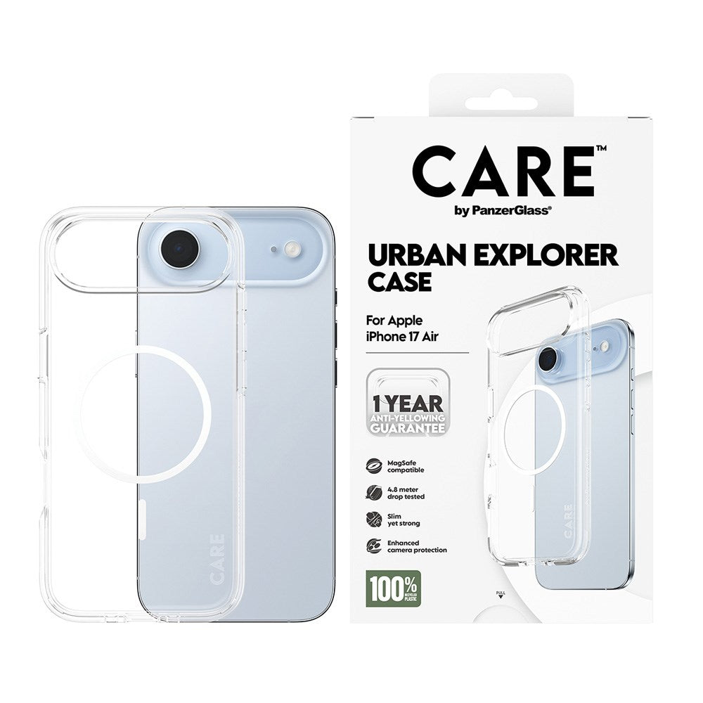 iPhone Air CARE by PanzerGlass FLAGSHIP Urban Explorer Cover - MagSafe Kompatibel - Transparent