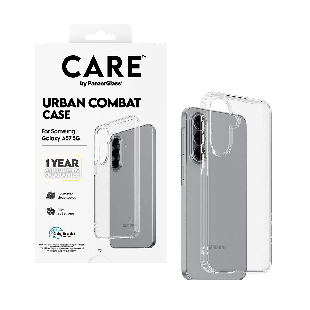 Samsung Galaxy A57 CARE by PanzerGlass Urban Combat Cover - Transparent
