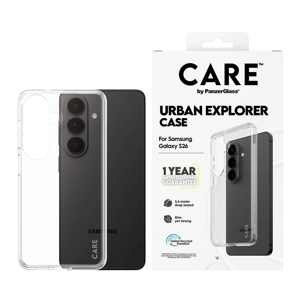 Samsung Galaxy S26 CARE by PanzerGlass Urban Explorer Cover - Gennemsigtig