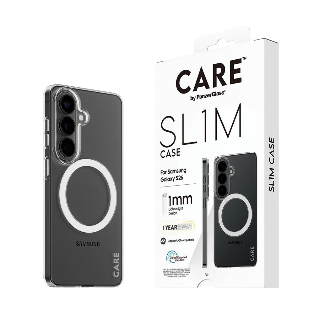 Samsung Galaxy S26 CARE by PanzerGlass SL1M Cover - Gennemsigtig