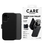 iPhone 17 CARE by PanzerGlass Feature Tango 2-in-1 Mobil Cover m. Kortholder - Sort