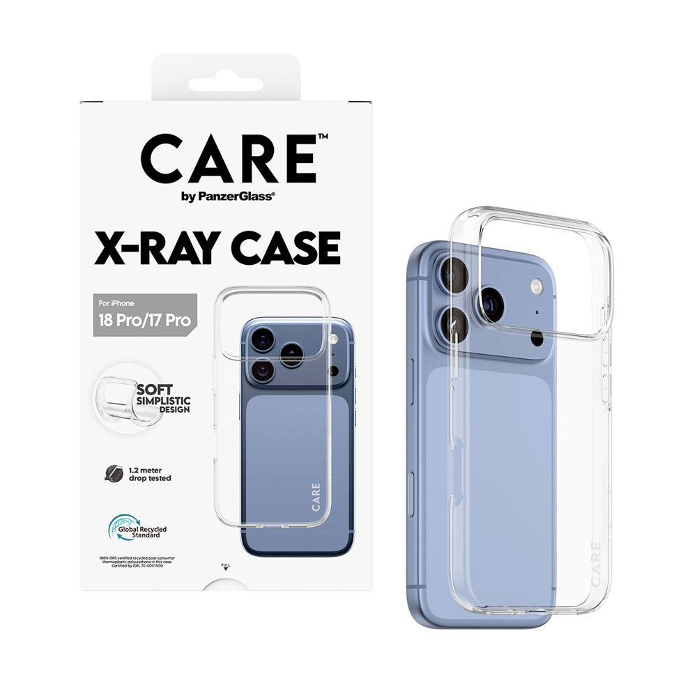 iPhone 18 Pro / 17 Pro CARE by PanzerGlass Fashionable X-Ray Soft Basic Cover - Gennemsigtig