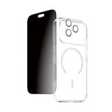 iPhone 18 Pro - CARE by PanzerGlass - 3-i-1 FLAGSHIP Bundle - Cover / Privacy Skærmbeskyttelse (UWF) / Kamerabeskyttelse - Gennemsigtig / Sort