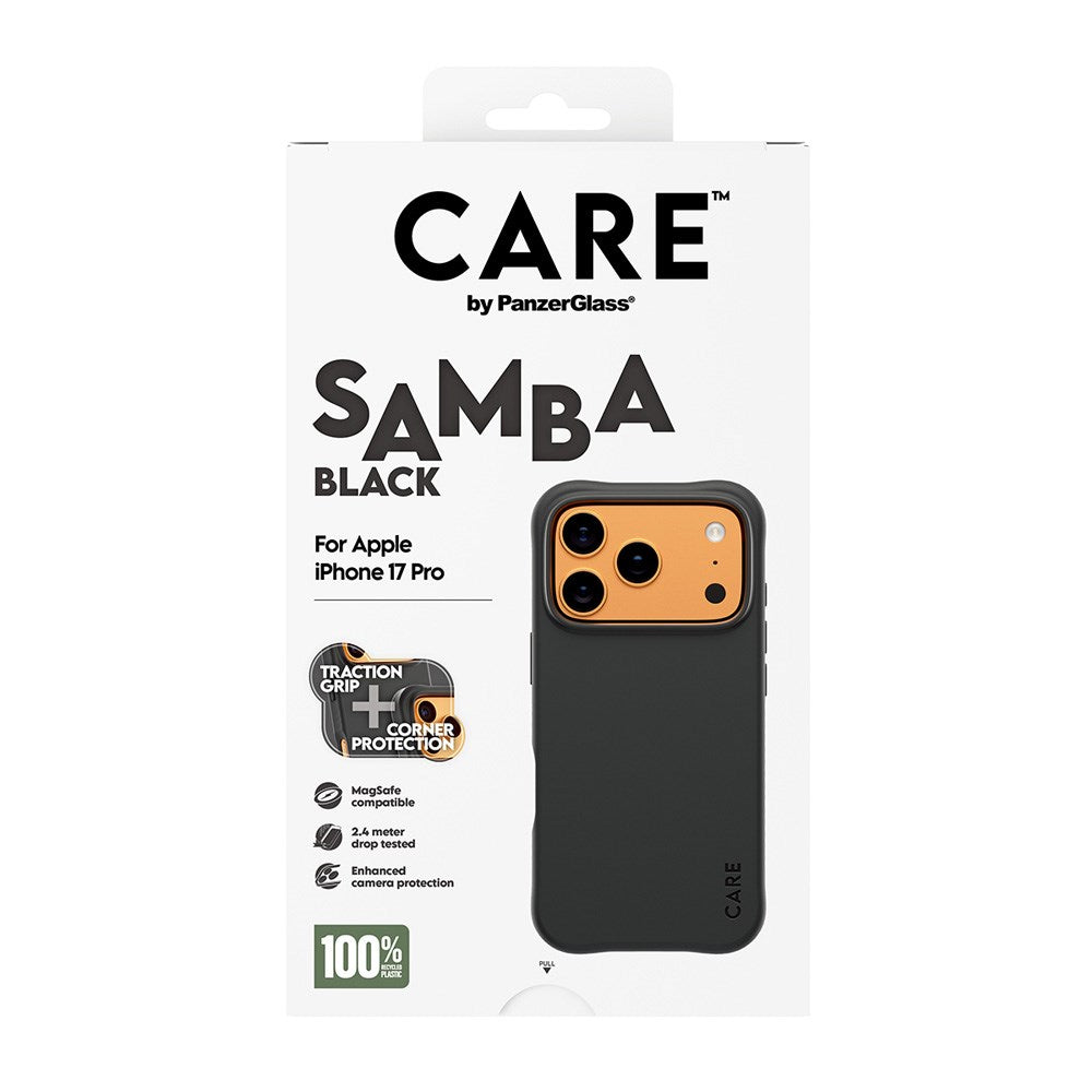 iPhone 17 Pro CARE by PanzerGlass Fashionable Samba Mobil Cover - MagSafe Kompatibel - Black