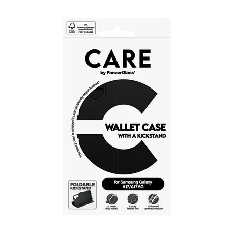 CARE by PanzerGlass Samsung Galaxy A17 (5G) Feature Wallet Case m. Ståfunktion og Kortholder - Sort