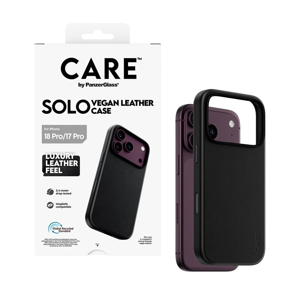 iPhone 18 Pro / 17 Pro CARE by PanzerGlass SOLO Cover - MagSafe Kompatibel - Sort