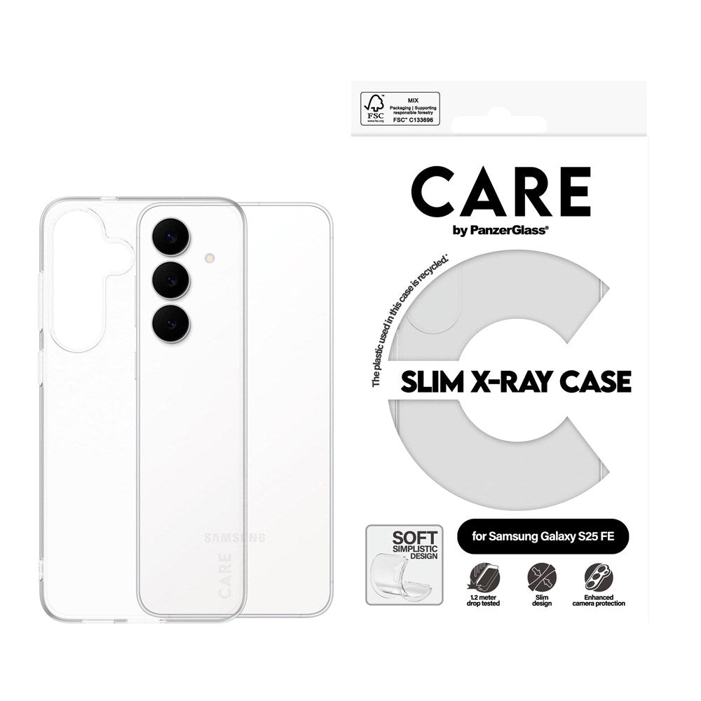Samsung Galaxy S25 FE - CARE by PanzerGlass Fashionable Transparent X-Ray Soft Basic Cover - Gennemsigtig