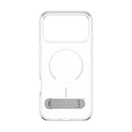 iPhone 18 Pro Max  / 17 Pro Max CARE by PanzerGlass Feature Kickstand Cover - MagSafe Kompatibel - Gennemsigtig / Hvid