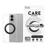 CARE by PanzerGlass Samsung Galaxy S25 Edge Feature Kickstand Cover - MagSafe Kompatibel - Transparent / Black