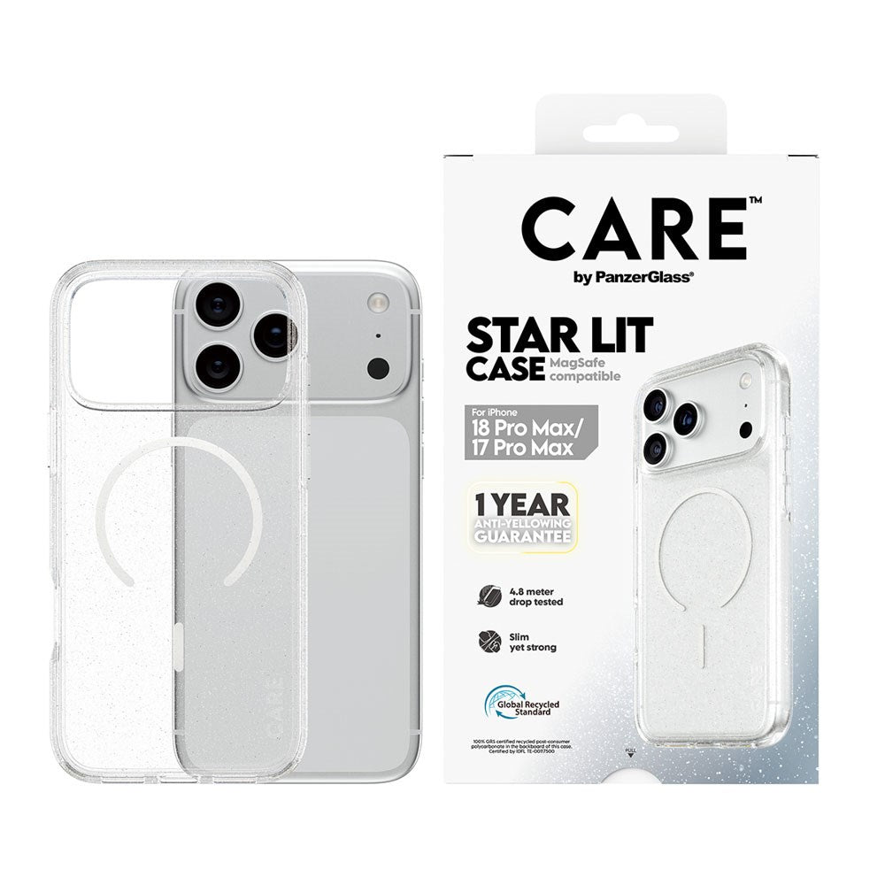 iPhone 18 Pro Max  / 17 Pro Max CARE by PanzerGlass FLAGSHIP Urban Explorer Cover - MagSafe Kompatibel - Transparent / Star Lit