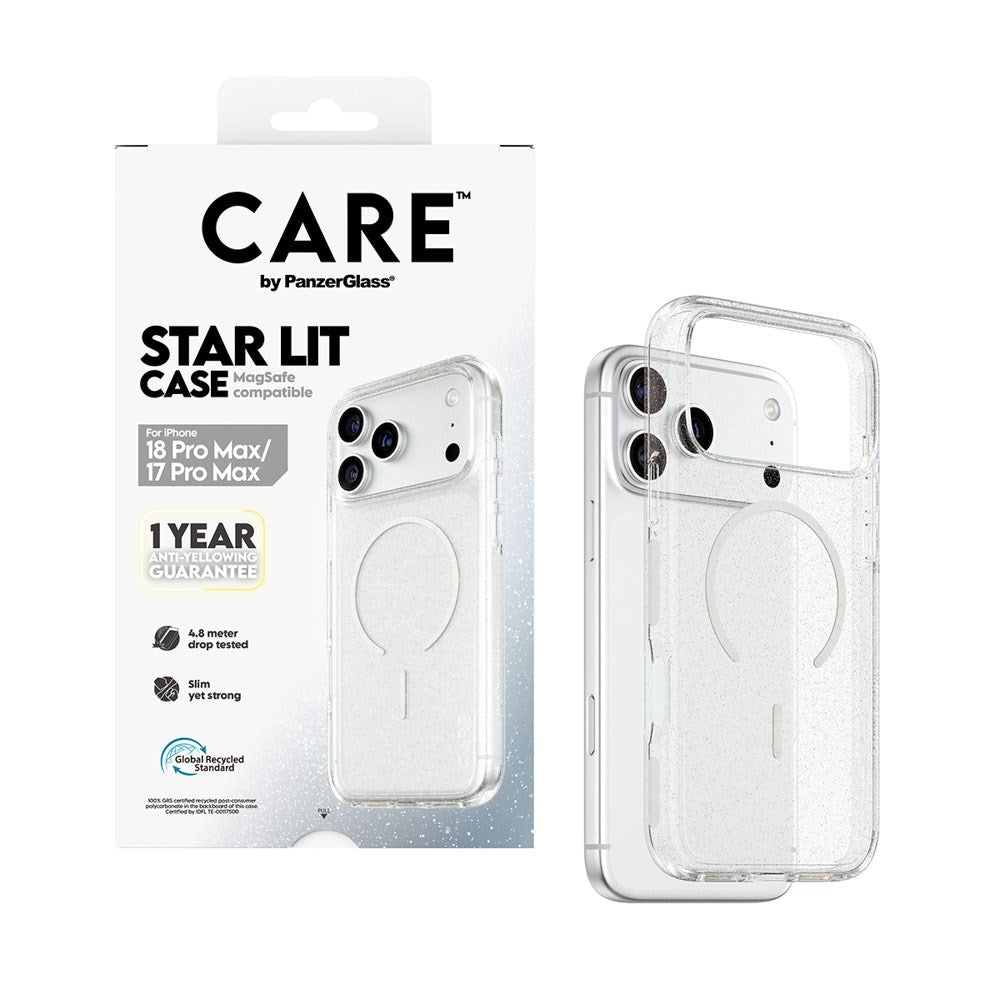 iPhone 18 Pro Max  / 17 Pro Max CARE by PanzerGlass FLAGSHIP Urban Explorer Cover - MagSafe Kompatibel - Transparent / Star Lit