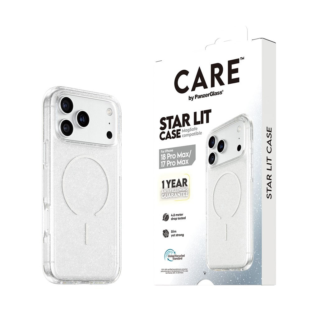 iPhone 18 Pro Max  / 17 Pro Max CARE by PanzerGlass FLAGSHIP Urban Explorer Cover - MagSafe Kompatibel - Transparent / Star Lit