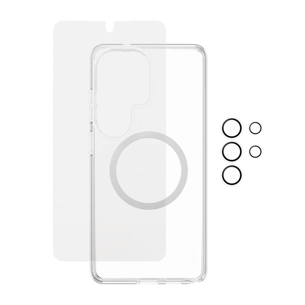 Samsung Galaxy S26 Ultra Urban Combat 3-in-1 Bundle inkl. Cover / Skærmbeskyttelse / Kamerabeskyttelse - Qi Kompatibel - Gennemsigtig