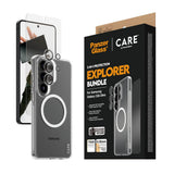 Samsung Galaxy S26 Ultra Urban Combat 3-in-1 Bundle inkl. Cover / Skærmbeskyttelse / Kamerabeskyttelse - Qi Kompatibel - Gennemsigtig