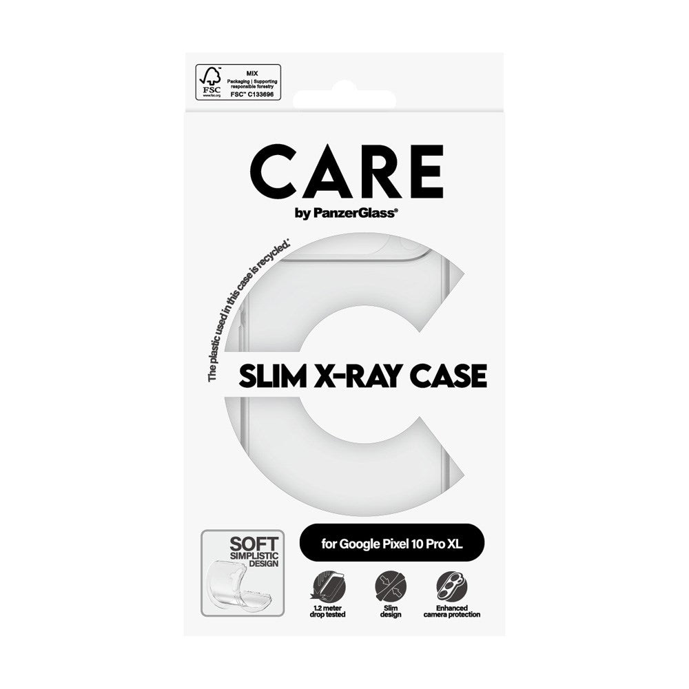 Google Pixel 10 Pro XL - CARE by PanzerGlass Fashionable Transparent X-Ray Soft Basic Cover - Gennemsigtig