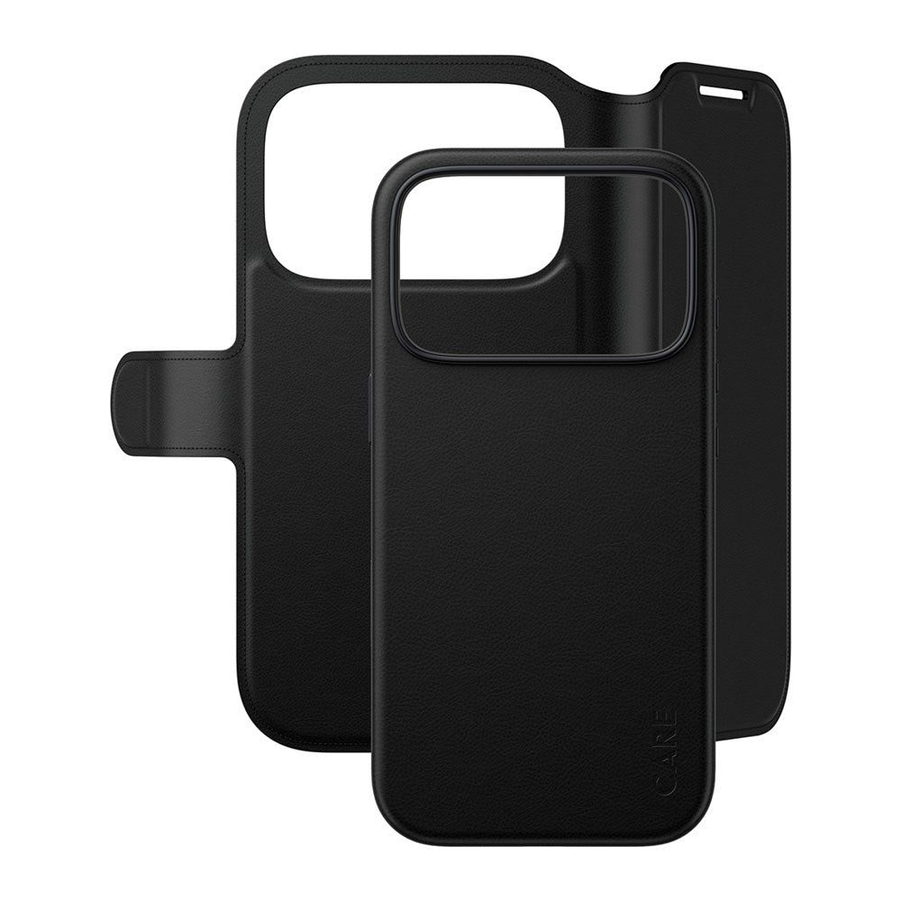 iPhone 18 Pro / 17 Pro CARE by PanzerGlass Feature Tango 2-in-1 Flipcover m. Pung - MagSafe Kompatibel - Sort