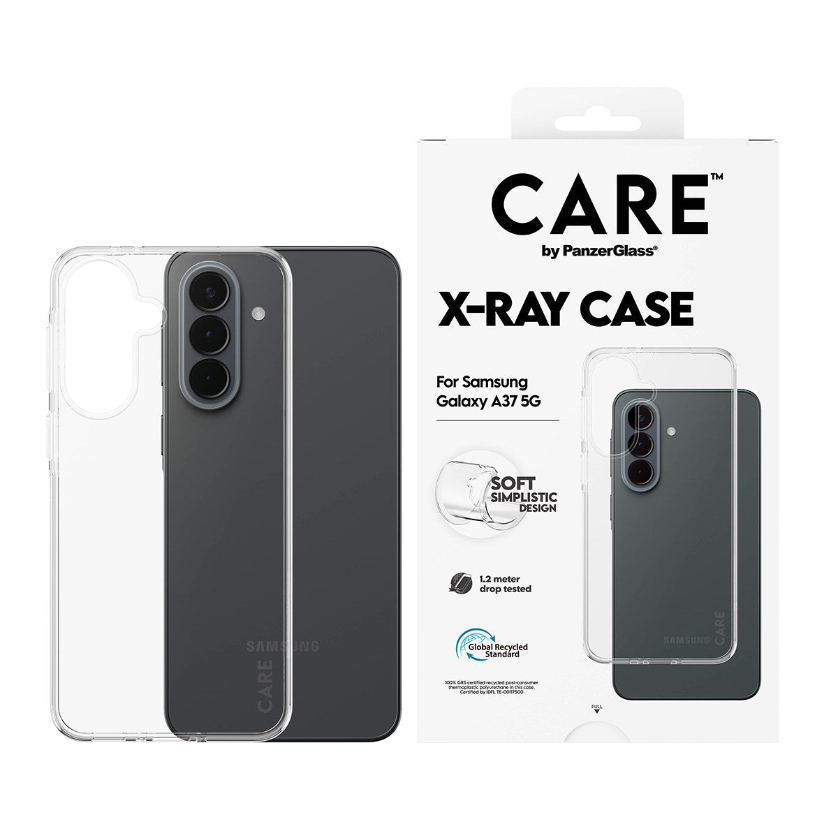 Samsung Galaxy A37 CARE by PanzerGlass Slim X-Ray Bagside Cover - Gennemsigtig