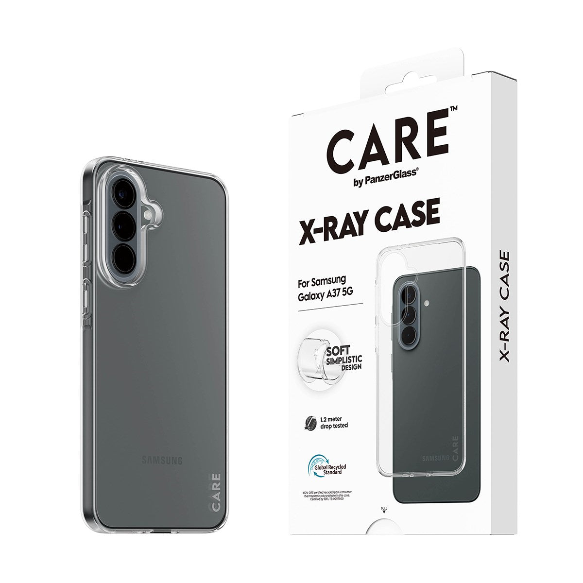 Samsung Galaxy A37 CARE by PanzerGlass Slim X-Ray Bagside Cover - Gennemsigtig