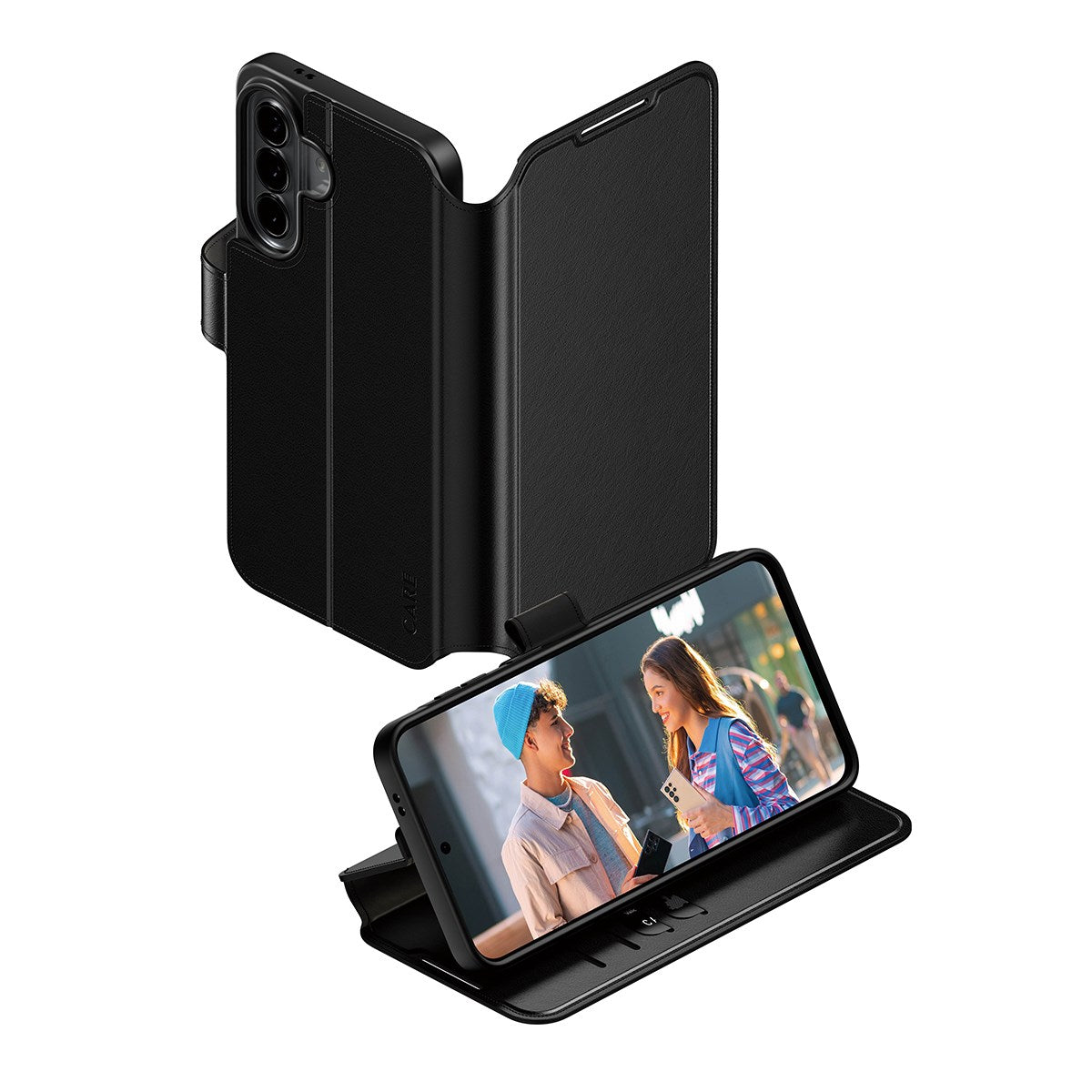 Samsung Galaxy A57 CARE by PanzerGlass Feature Wallet Case m. Ståfunktion og Kortholder - Sort
