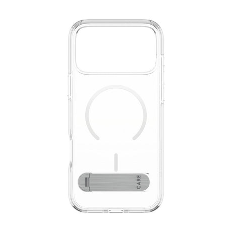 iPhone 17 Pro Max CARE by PanzerGlass Feature Kickstand Mobil Cover -  MagSafe Kompatibel - Transparent / Silver