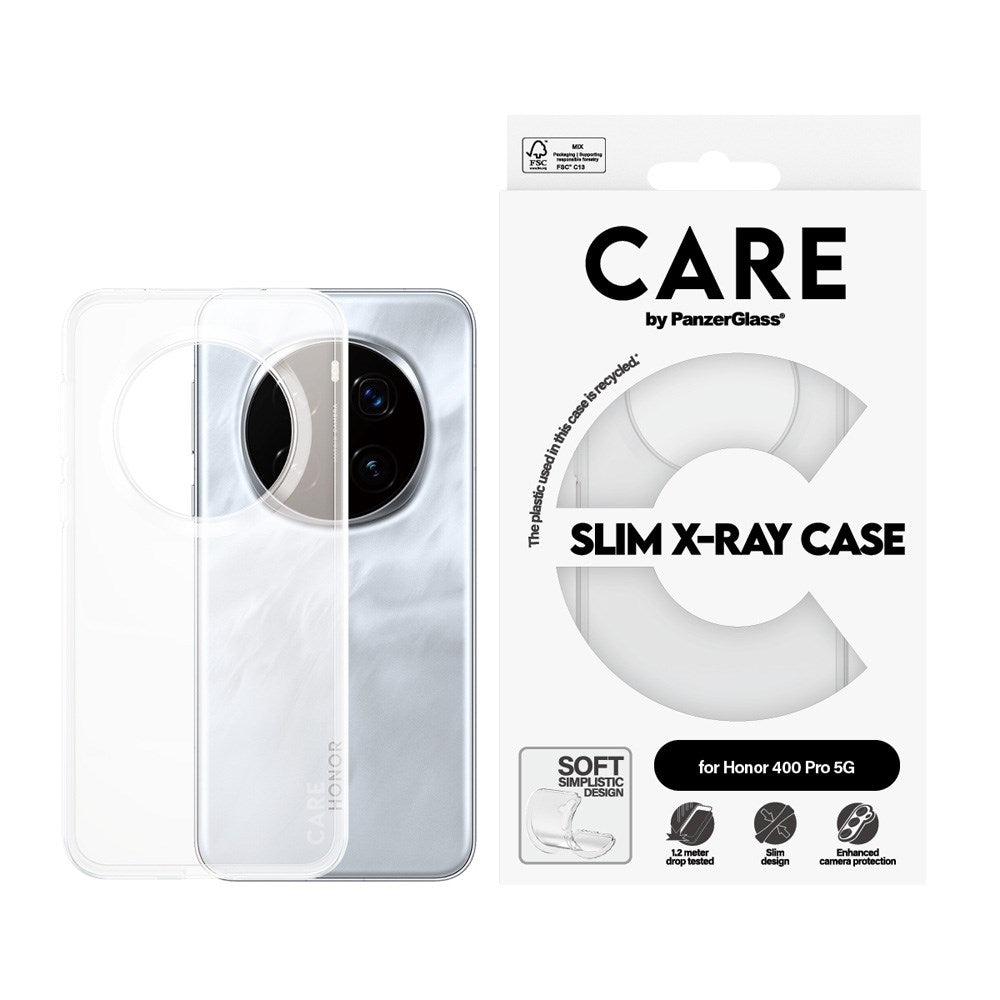Honor 400 Pro - CARE by PanzerGlass Fashionable Transparent X-Ray Soft Basic Cover - Gennemsigtig