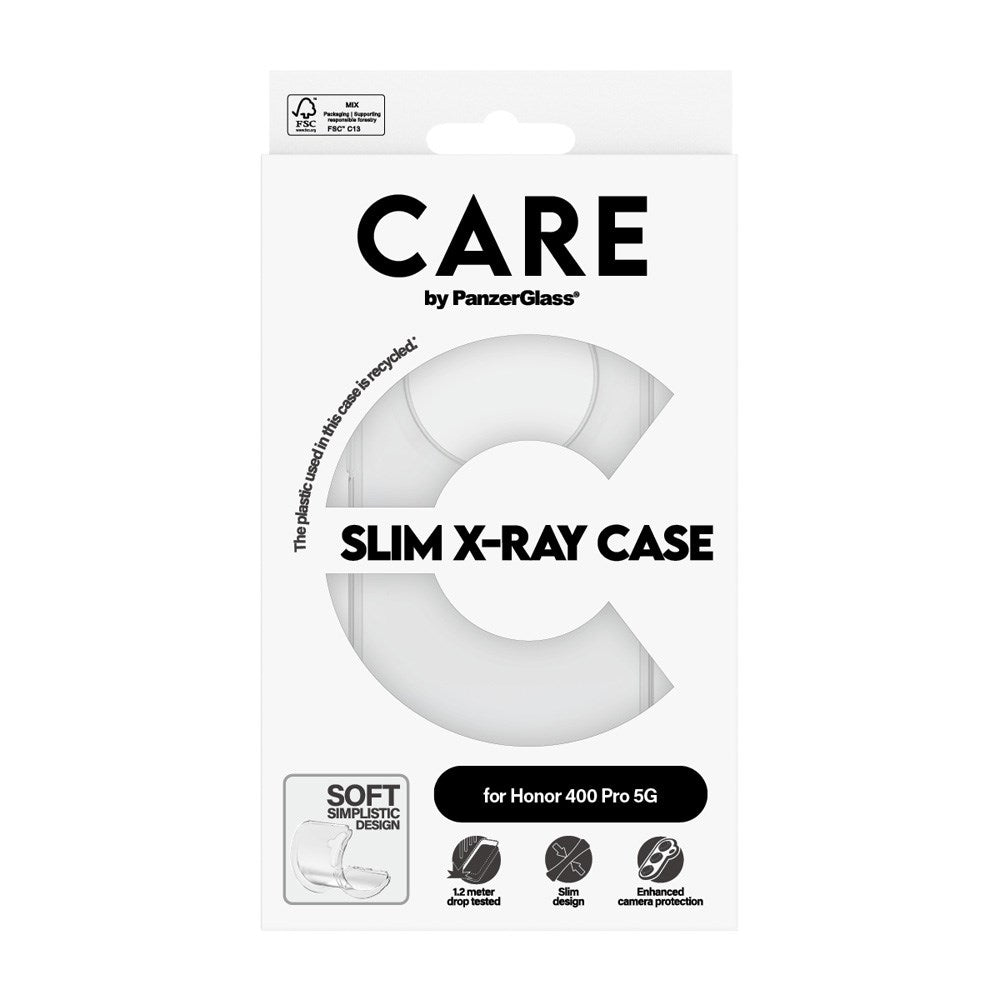 Honor 400 Pro - CARE by PanzerGlass Fashionable Transparent X-Ray Soft Basic Cover - Gennemsigtig
