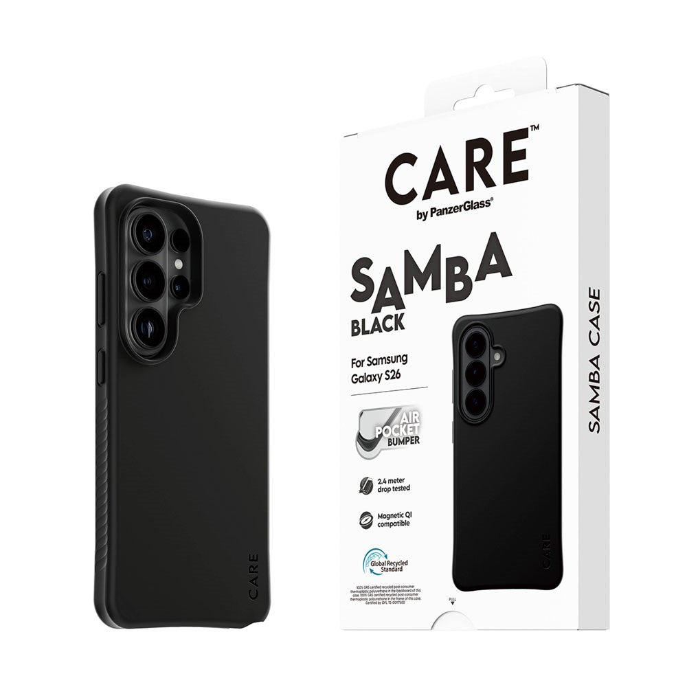Samsung Galaxy S26 Ultra CARE by PanzerGlass Fashionable Samba Mobil Cover - Qi Kompatibel - Sort