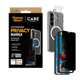Samsung Galaxy S26 Urban Combat 3-in-1 Privacy Bundle inkl. Cover / Skærmbeskyttelse m. Privacy / Kamerabeskyttelse - Qi Kompatibel - Gennemsigtig