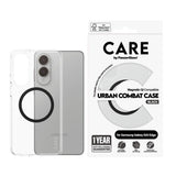 CARE by PanzerGlass Samsung Galaxy S25 Edge FLAGSHIP Urban Combat Cover - MagSafe Kompatibel - Transparent / Black