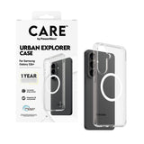 Samsung Galaxy S26+ (Plus) CARE by PanzerGlass Urban Explorer Cover - Qi Kompatibel - Gennemsigtig / Hvid