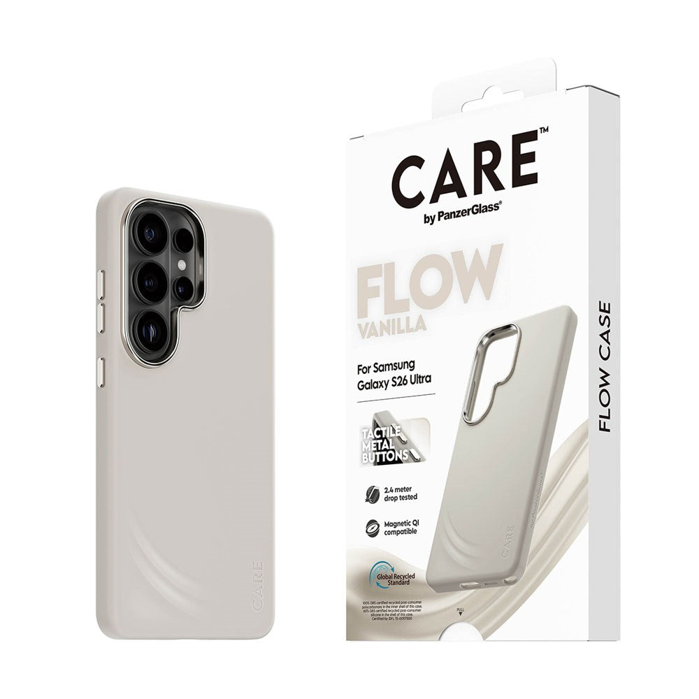Samsung Galaxy S26 Ultra CARE by PanzerGlass Feature Flow Mobil Cover - Qi Kompatibel - Vanilla