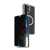 Samsung Galaxy S26 Ultra Urban Combat 3-in-1 Privacy Bundle inkl. Cover / Skærmbeskyttelse m. Privacy / Kamerabeskyttelse - Qi Kompatibel - Gennemsigtig