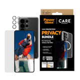Samsung Galaxy S26 Ultra Urban Combat 3-in-1 Privacy Bundle inkl. Cover / Skærmbeskyttelse m. Privacy / Kamerabeskyttelse - Qi Kompatibel - Gennemsigtig