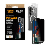 Samsung Galaxy S26 Ultra Urban Combat 3-in-1 Privacy Bundle inkl. Cover / Skærmbeskyttelse m. Privacy / Kamerabeskyttelse - Qi Kompatibel - Gennemsigtig