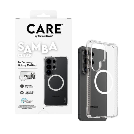 Samsung Galaxy S26 Ultra CARE by PanzerGlass Fashionable Samba Mobil Cover - Qi Kompatibel - Gennemsigtig