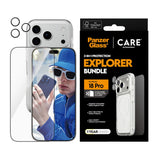 iPhone 18 Pro CARE By PanzerGlass 3-i-1 FLAGSHIP Bundle - Skærmbeskyttelse (UWF) / Bagsidecover / Kamerabeskyttelse - Gennemsigtig