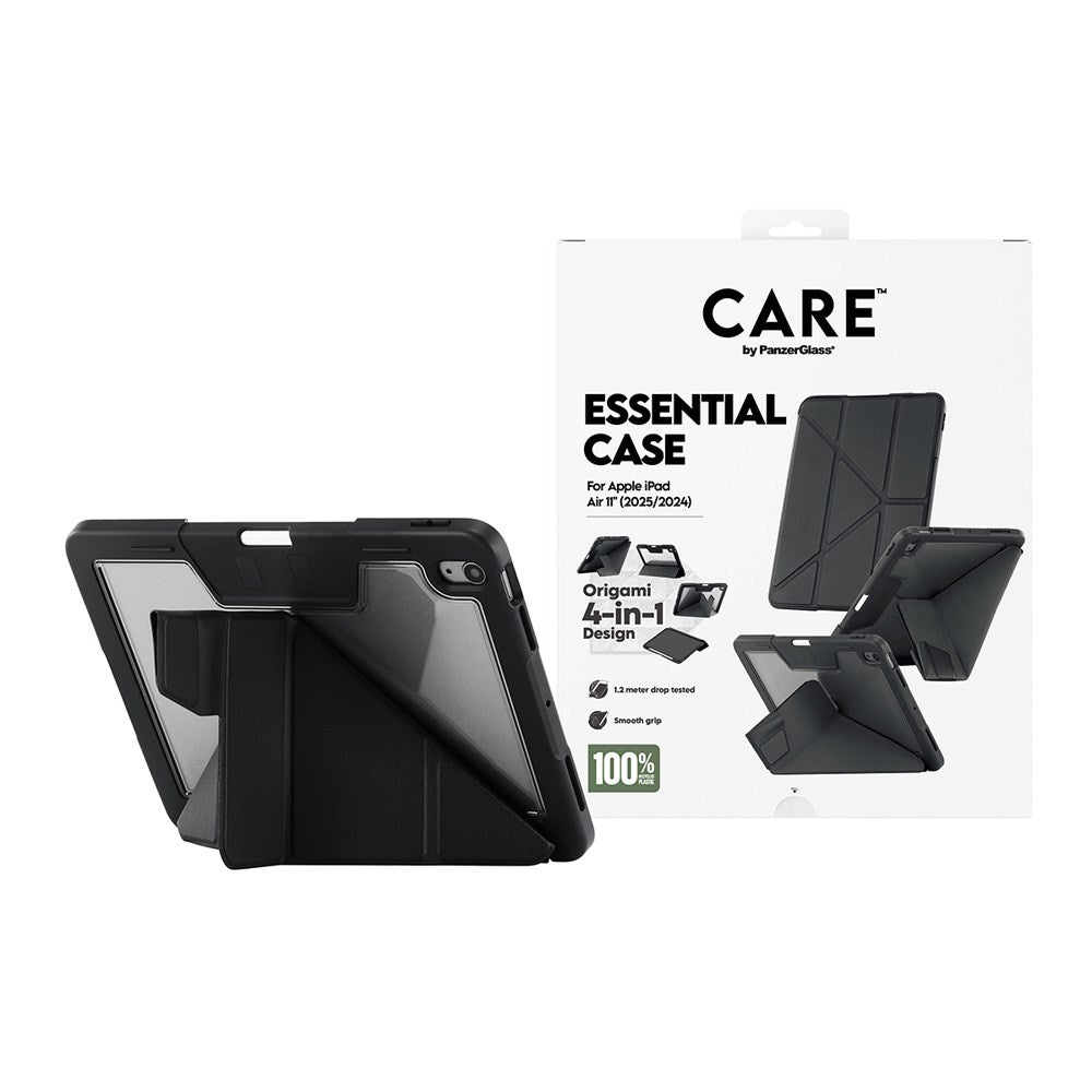 iPad Air 11" (2026 / 2025 / 2024) Care by PanzerGlass Essential Cover - Ståfunktion - Sort